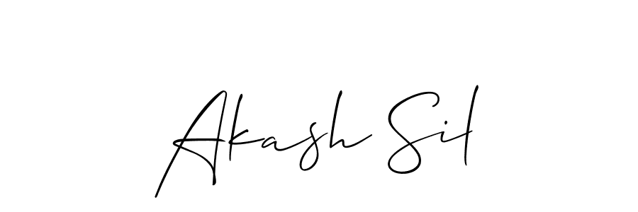 Create a beautiful signature design for name Akash Sil. With this signature (Allison_Script) fonts, you can make a handwritten signature for free. Akash Sil signature style 2 images and pictures png
