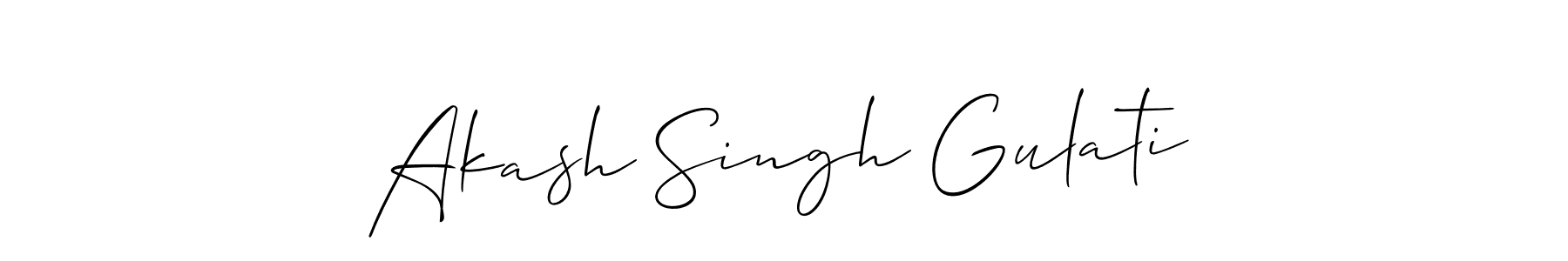 How to make Akash Singh Gulati signature? Allison_Script is a professional autograph style. Create handwritten signature for Akash Singh Gulati name. Akash Singh Gulati signature style 2 images and pictures png