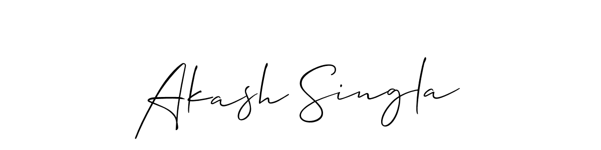 It looks lik you need a new signature style for name Akash Singla. Design unique handwritten (Allison_Script) signature with our free signature maker in just a few clicks. Akash Singla signature style 2 images and pictures png