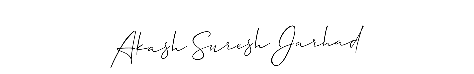 Design your own signature with our free online signature maker. With this signature software, you can create a handwritten (Allison_Script) signature for name Akash Suresh Jarhad. Akash Suresh Jarhad signature style 2 images and pictures png