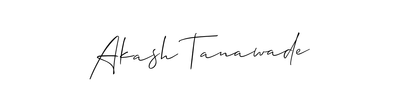 Make a beautiful signature design for name Akash Tanawade. With this signature (Allison_Script) style, you can create a handwritten signature for free. Akash Tanawade signature style 2 images and pictures png
