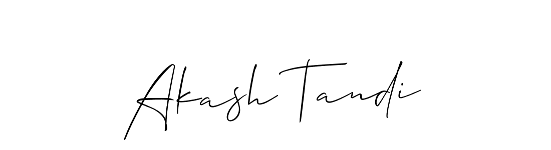 Also You can easily find your signature by using the search form. We will create Akash Tandi name handwritten signature images for you free of cost using Allison_Script sign style. Akash Tandi signature style 2 images and pictures png