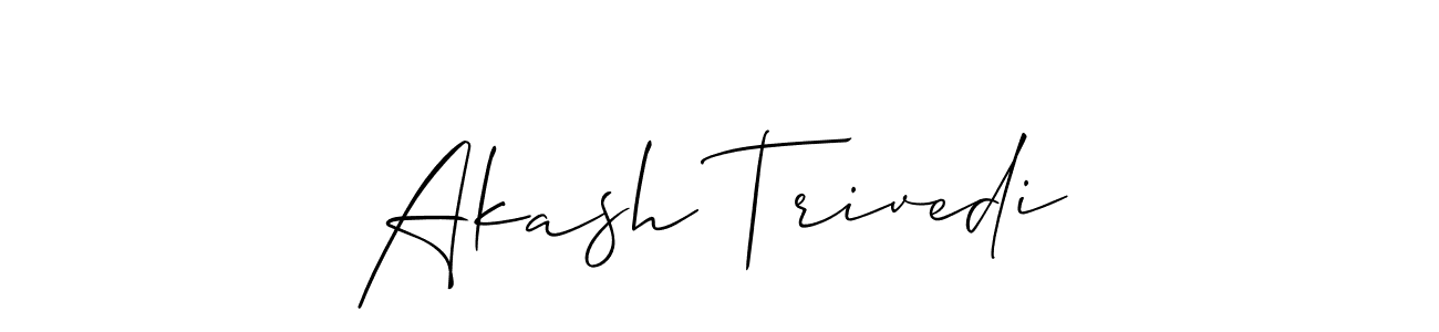 Create a beautiful signature design for name Akash Trivedi. With this signature (Allison_Script) fonts, you can make a handwritten signature for free. Akash Trivedi signature style 2 images and pictures png