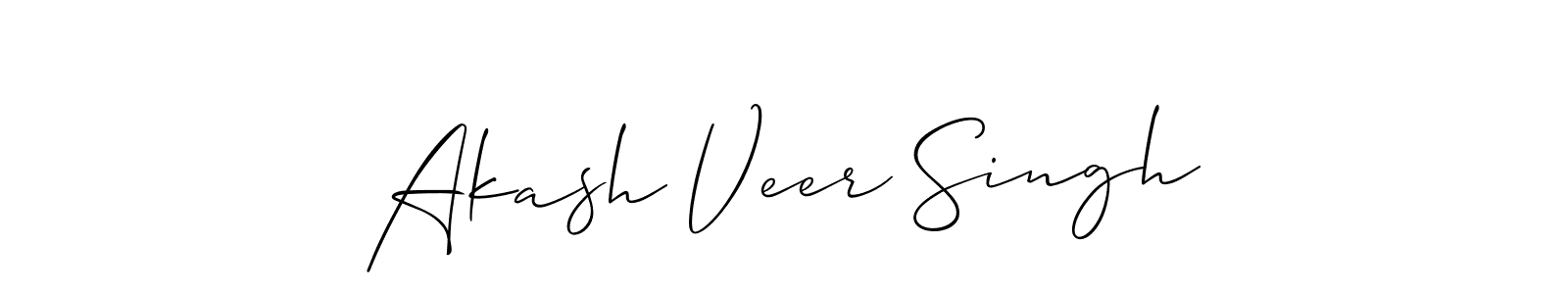 Use a signature maker to create a handwritten signature online. With this signature software, you can design (Allison_Script) your own signature for name Akash Veer Singh. Akash Veer Singh signature style 2 images and pictures png