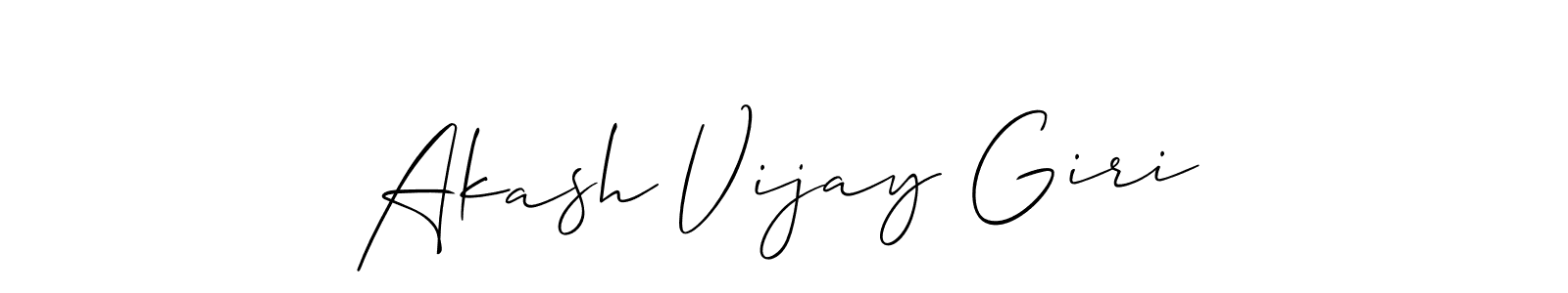 Create a beautiful signature design for name Akash Vijay Giri. With this signature (Allison_Script) fonts, you can make a handwritten signature for free. Akash Vijay Giri signature style 2 images and pictures png