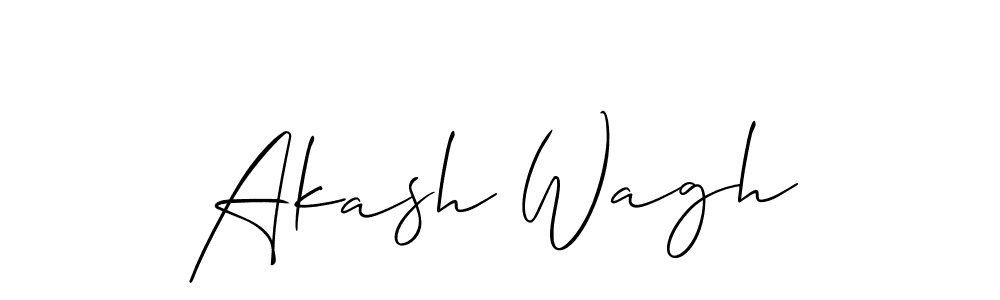 Design your own signature with our free online signature maker. With this signature software, you can create a handwritten (Allison_Script) signature for name Akash Wagh. Akash Wagh signature style 2 images and pictures png