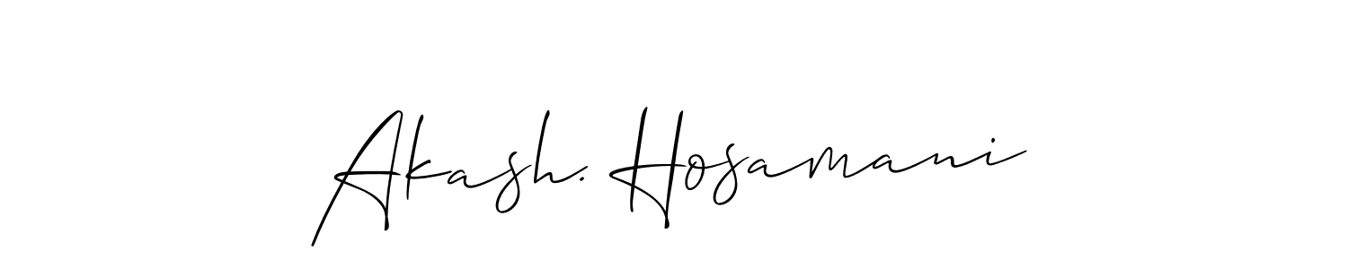 Once you've used our free online signature maker to create your best signature Allison_Script style, it's time to enjoy all of the benefits that Akash. Hosamani name signing documents. Akash. Hosamani signature style 2 images and pictures png