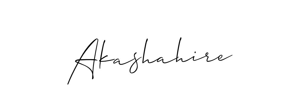 It looks lik you need a new signature style for name Akashahire. Design unique handwritten (Allison_Script) signature with our free signature maker in just a few clicks. Akashahire signature style 2 images and pictures png