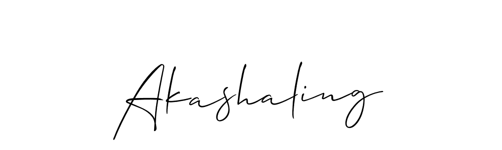 How to make Akashaling signature? Allison_Script is a professional autograph style. Create handwritten signature for Akashaling name. Akashaling signature style 2 images and pictures png