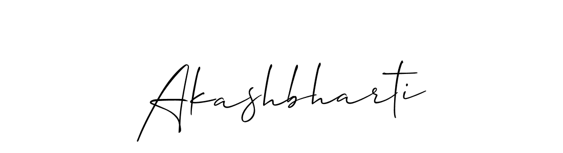 How to make Akashbharti signature? Allison_Script is a professional autograph style. Create handwritten signature for Akashbharti name. Akashbharti signature style 2 images and pictures png