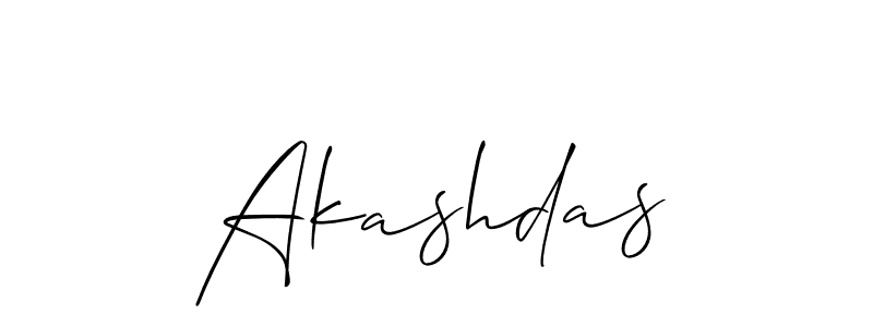 Use a signature maker to create a handwritten signature online. With this signature software, you can design (Allison_Script) your own signature for name Akashdas. Akashdas signature style 2 images and pictures png