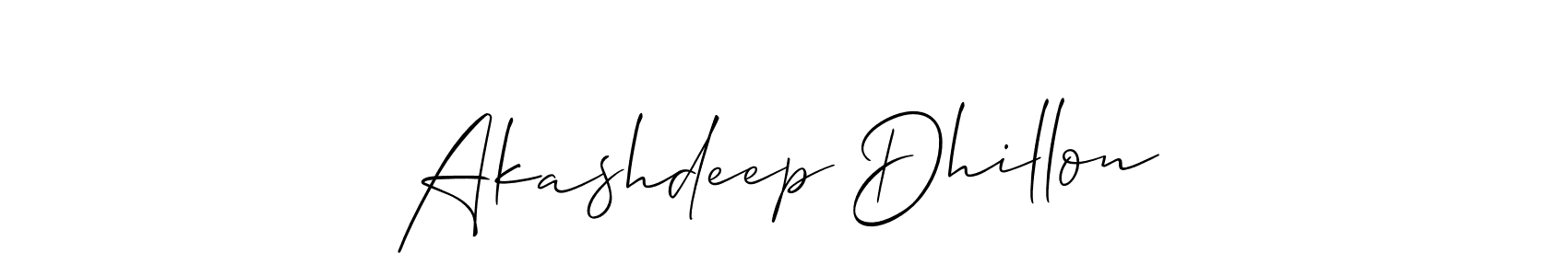 Design your own signature with our free online signature maker. With this signature software, you can create a handwritten (Allison_Script) signature for name Akashdeep Dhillon. Akashdeep Dhillon signature style 2 images and pictures png