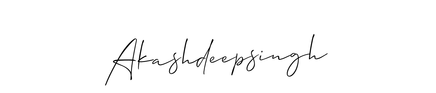 It looks lik you need a new signature style for name Akashdeepsingh. Design unique handwritten (Allison_Script) signature with our free signature maker in just a few clicks. Akashdeepsingh signature style 2 images and pictures png