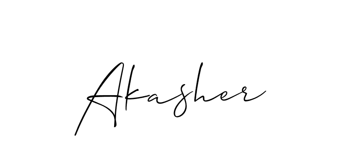 You can use this online signature creator to create a handwritten signature for the name Akasher. This is the best online autograph maker. Akasher signature style 2 images and pictures png