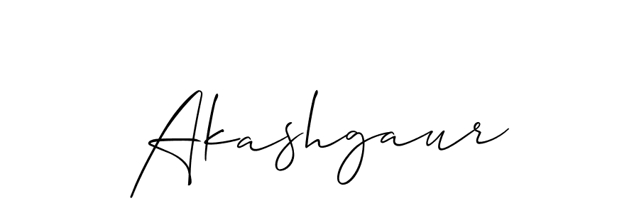 How to make Akashgaur signature? Allison_Script is a professional autograph style. Create handwritten signature for Akashgaur name. Akashgaur signature style 2 images and pictures png