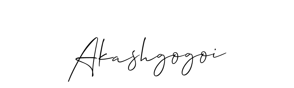 How to make Akashgogoi signature? Allison_Script is a professional autograph style. Create handwritten signature for Akashgogoi name. Akashgogoi signature style 2 images and pictures png