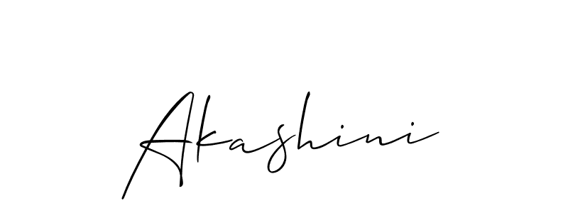 The best way (Allison_Script) to make a short signature is to pick only two or three words in your name. The name Akashini include a total of six letters. For converting this name. Akashini signature style 2 images and pictures png