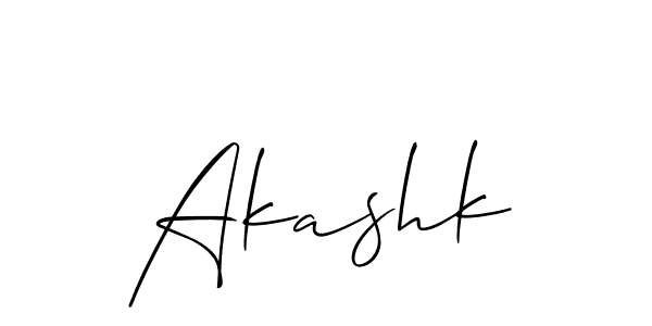 Create a beautiful signature design for name Akashk. With this signature (Allison_Script) fonts, you can make a handwritten signature for free. Akashk signature style 2 images and pictures png