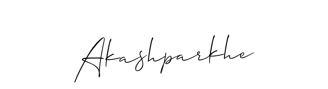 Make a beautiful signature design for name Akashparkhe. With this signature (Allison_Script) style, you can create a handwritten signature for free. Akashparkhe signature style 2 images and pictures png