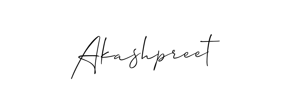 Design your own signature with our free online signature maker. With this signature software, you can create a handwritten (Allison_Script) signature for name Akashpreet. Akashpreet signature style 2 images and pictures png