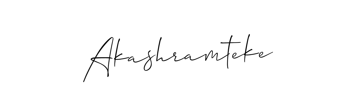 How to make Akashramteke name signature. Use Allison_Script style for creating short signs online. This is the latest handwritten sign. Akashramteke signature style 2 images and pictures png