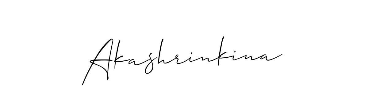 Allison_Script is a professional signature style that is perfect for those who want to add a touch of class to their signature. It is also a great choice for those who want to make their signature more unique. Get Akashrinkina name to fancy signature for free. Akashrinkina signature style 2 images and pictures png