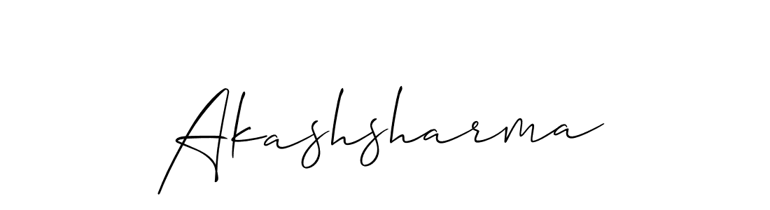 Also we have Akashsharma name is the best signature style. Create professional handwritten signature collection using Allison_Script autograph style. Akashsharma signature style 2 images and pictures png
