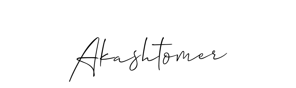 Design your own signature with our free online signature maker. With this signature software, you can create a handwritten (Allison_Script) signature for name Akashtomer. Akashtomer signature style 2 images and pictures png