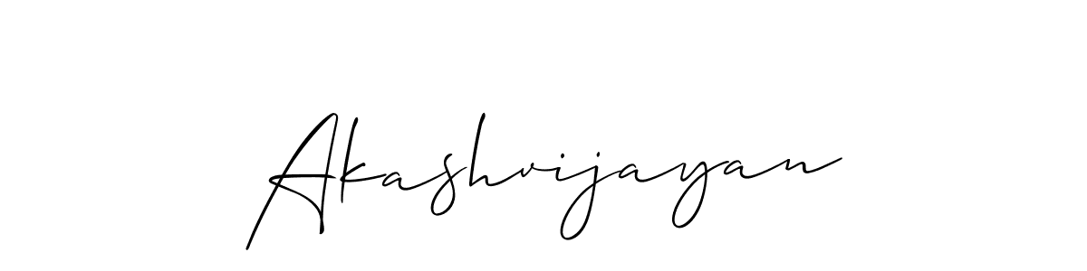 How to make Akashvijayan signature? Allison_Script is a professional autograph style. Create handwritten signature for Akashvijayan name. Akashvijayan signature style 2 images and pictures png