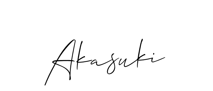 How to make Akasuki signature? Allison_Script is a professional autograph style. Create handwritten signature for Akasuki name. Akasuki signature style 2 images and pictures png