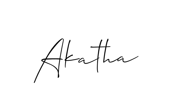 How to make Akatha name signature. Use Allison_Script style for creating short signs online. This is the latest handwritten sign. Akatha signature style 2 images and pictures png