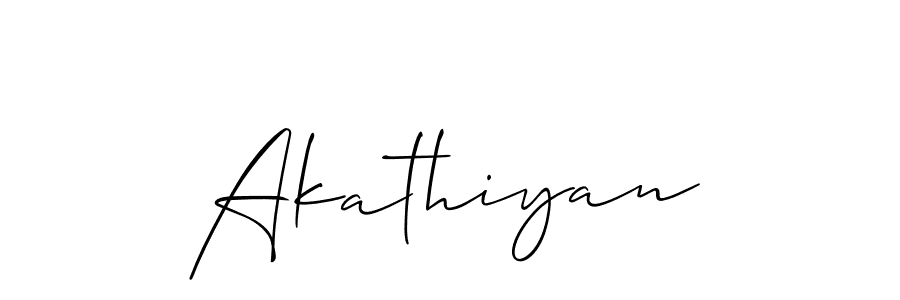You should practise on your own different ways (Allison_Script) to write your name (Akathiyan) in signature. don't let someone else do it for you. Akathiyan signature style 2 images and pictures png