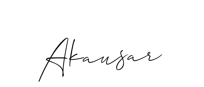 Make a short Akausar signature style. Manage your documents anywhere anytime using Allison_Script. Create and add eSignatures, submit forms, share and send files easily. Akausar signature style 2 images and pictures png