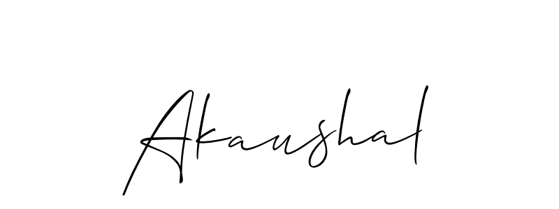 How to Draw Akaushal signature style? Allison_Script is a latest design signature styles for name Akaushal. Akaushal signature style 2 images and pictures png