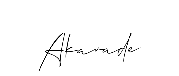 Design your own signature with our free online signature maker. With this signature software, you can create a handwritten (Allison_Script) signature for name Akavade. Akavade signature style 2 images and pictures png