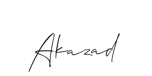 Make a short Akazad signature style. Manage your documents anywhere anytime using Allison_Script. Create and add eSignatures, submit forms, share and send files easily. Akazad signature style 2 images and pictures png