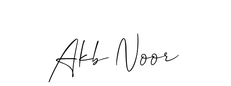 The best way (Allison_Script) to make a short signature is to pick only two or three words in your name. The name Akb Noor include a total of six letters. For converting this name. Akb Noor signature style 2 images and pictures png