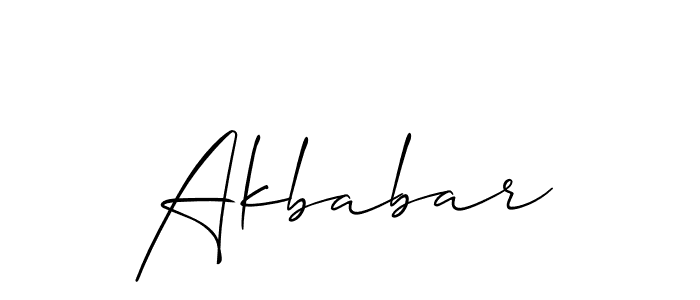 Also we have Akbabar name is the best signature style. Create professional handwritten signature collection using Allison_Script autograph style. Akbabar signature style 2 images and pictures png