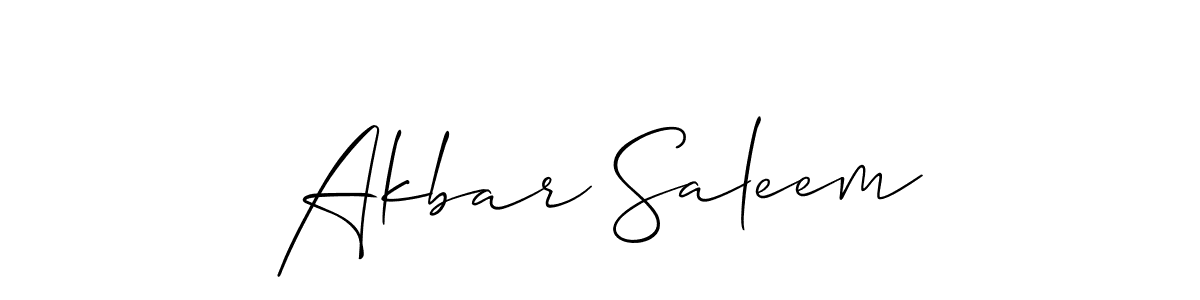 How to make Akbar Saleem signature? Allison_Script is a professional autograph style. Create handwritten signature for Akbar Saleem name. Akbar Saleem signature style 2 images and pictures png