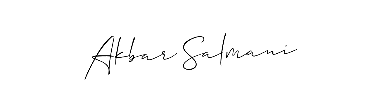 Similarly Allison_Script is the best handwritten signature design. Signature creator online .You can use it as an online autograph creator for name Akbar Salmani. Akbar Salmani signature style 2 images and pictures png