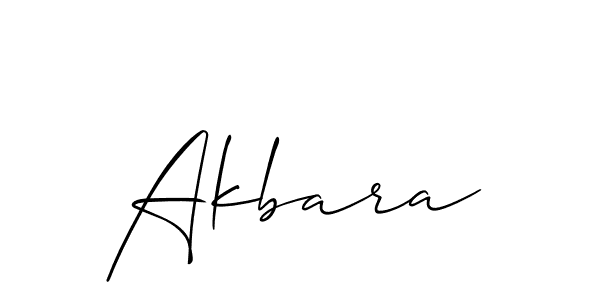 Create a beautiful signature design for name Akbara. With this signature (Allison_Script) fonts, you can make a handwritten signature for free. Akbara signature style 2 images and pictures png