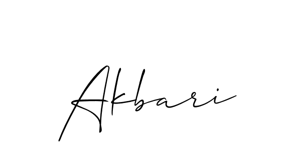if you are searching for the best signature style for your name Akbari. so please give up your signature search. here we have designed multiple signature styles  using Allison_Script. Akbari signature style 2 images and pictures png