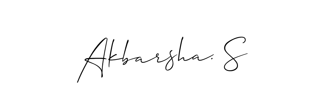 It looks lik you need a new signature style for name Akbarsha. S. Design unique handwritten (Allison_Script) signature with our free signature maker in just a few clicks. Akbarsha. S signature style 2 images and pictures png