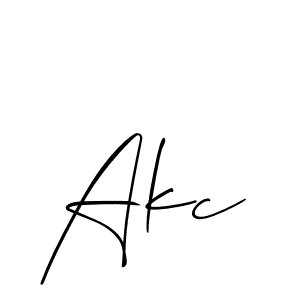 The best way (Allison_Script) to make a short signature is to pick only two or three words in your name. The name Akc include a total of six letters. For converting this name. Akc signature style 2 images and pictures png