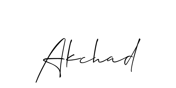 Similarly Allison_Script is the best handwritten signature design. Signature creator online .You can use it as an online autograph creator for name Akchad. Akchad signature style 2 images and pictures png