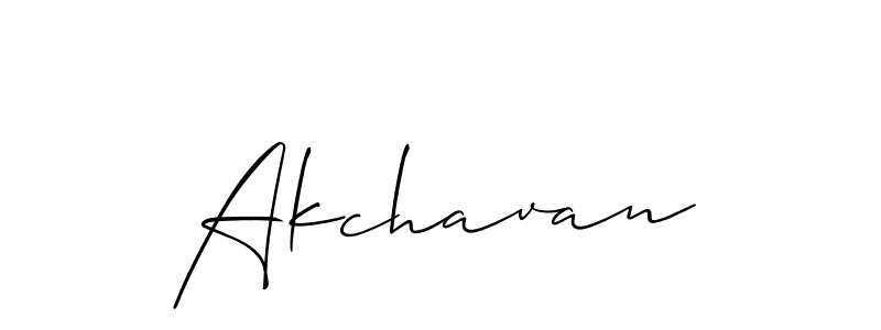 Akchavan stylish signature style. Best Handwritten Sign (Allison_Script) for my name. Handwritten Signature Collection Ideas for my name Akchavan. Akchavan signature style 2 images and pictures png