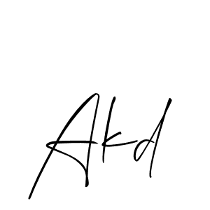 It looks lik you need a new signature style for name Akd. Design unique handwritten (Allison_Script) signature with our free signature maker in just a few clicks. Akd signature style 2 images and pictures png