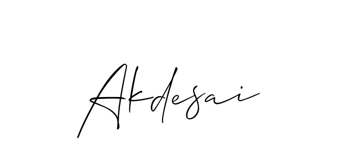 You should practise on your own different ways (Allison_Script) to write your name (Akdesai) in signature. don't let someone else do it for you. Akdesai signature style 2 images and pictures png