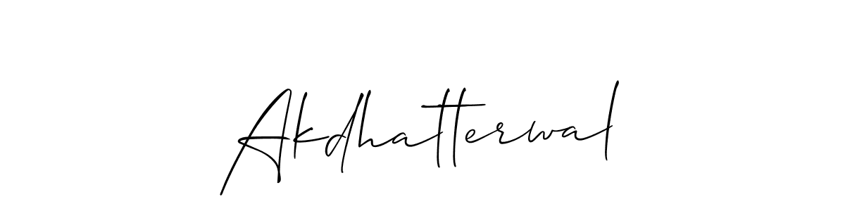 Make a beautiful signature design for name Akdhatterwal. With this signature (Allison_Script) style, you can create a handwritten signature for free. Akdhatterwal signature style 2 images and pictures png