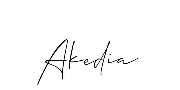 Akedia stylish signature style. Best Handwritten Sign (Allison_Script) for my name. Handwritten Signature Collection Ideas for my name Akedia. Akedia signature style 2 images and pictures png